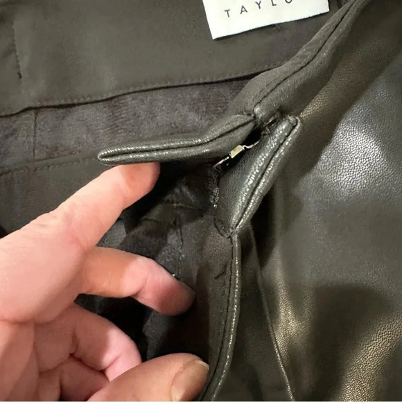 Tanya Taylor Adler Pant Black Straight-Leg with Side Slits at Hem Sz 16 NWT - Picture 7 of 12